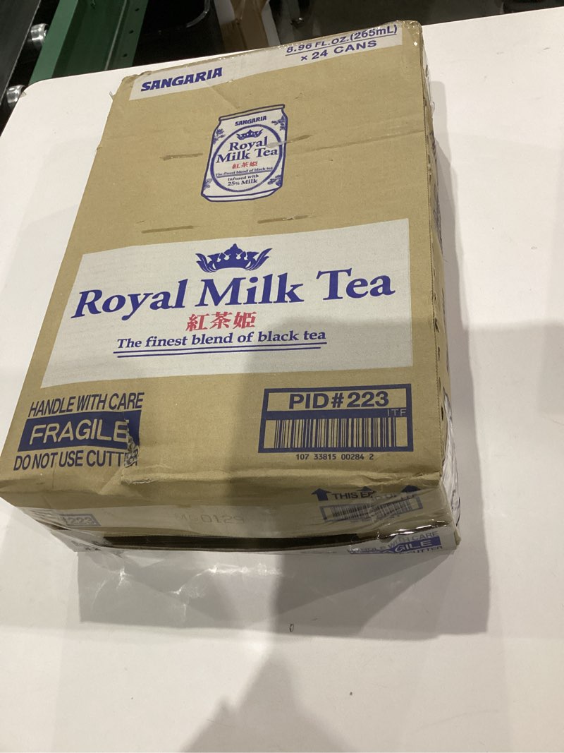 Condition photo showing New/Like New for SANGARIA Royal Milk Tea, 8.96 Fluid Ounce (Pack of 24)