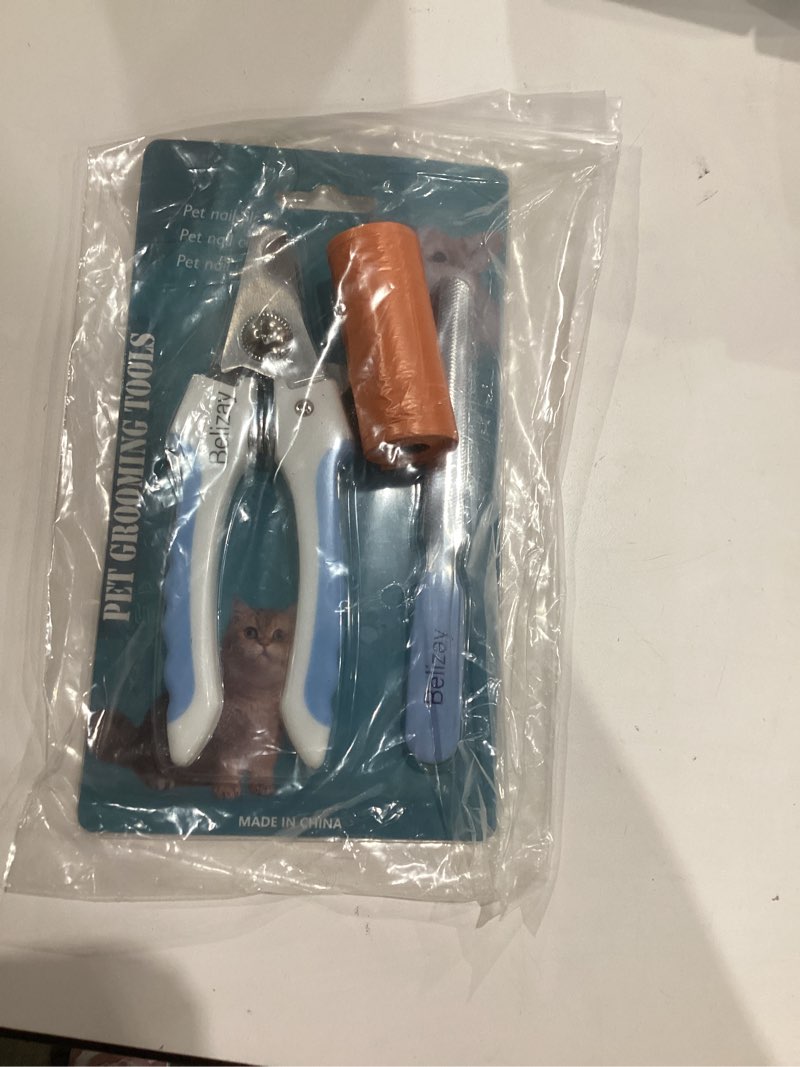 Condition photo showing New/Like New for Belizay Dog & Cat Professional Pets Nail Clippers and Trimmers with Poop Bag Rolls Set, Cat and Dog Nail Clippers for Small Dogs with Safety Guard to Avoid Over Cutting. Small Size