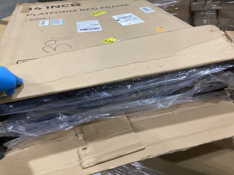 Condition photo showing Good Condition for linenspa folding metal platform bed frame - no box spring needed - underbed storage - simple toolless assembly - mattress foundation - 14" high - traditional design - sturdy steel - queen size queen traditional
