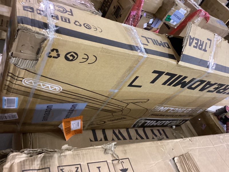 Condition photo showing As Is for Walking Pad Treadmill with 12% 9-Level Auto Incline, 450 lbs Capacity RGB LED Screen, Bluetooth Speaker Under Desk Treadmill, Compact Treadmills for Home Hiking