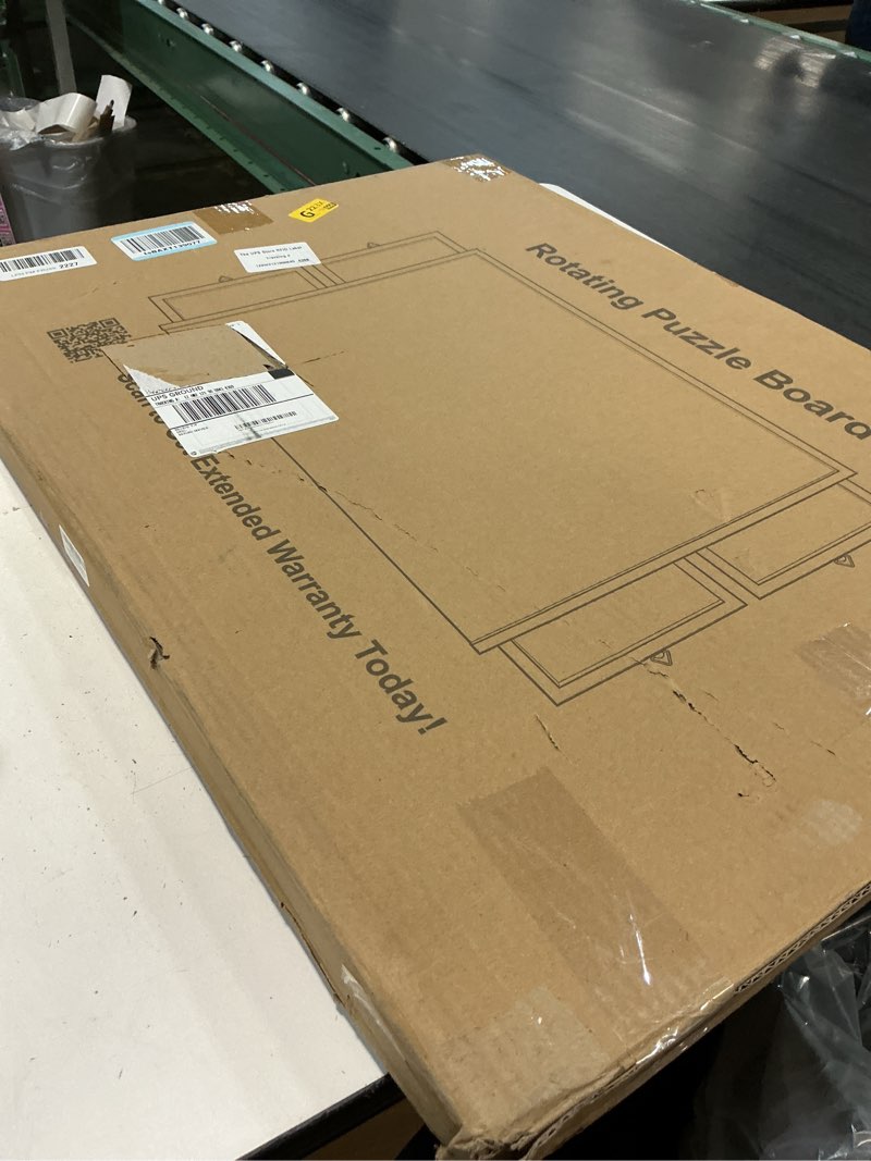 Condition photo showing New/Like New for rotatable 360-degree wheels puzzle board with drawers and cover 1000 pieces lightweight portable wooden puzzle table for adults size 30" x 22"
