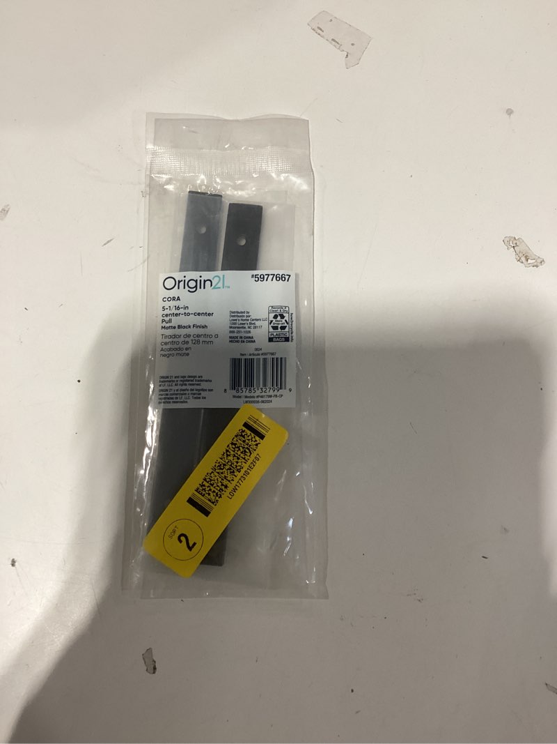 Condition photo showing As Is for origin 21 cora reveal 5-1/16-in , 128mm center to center pull matte black