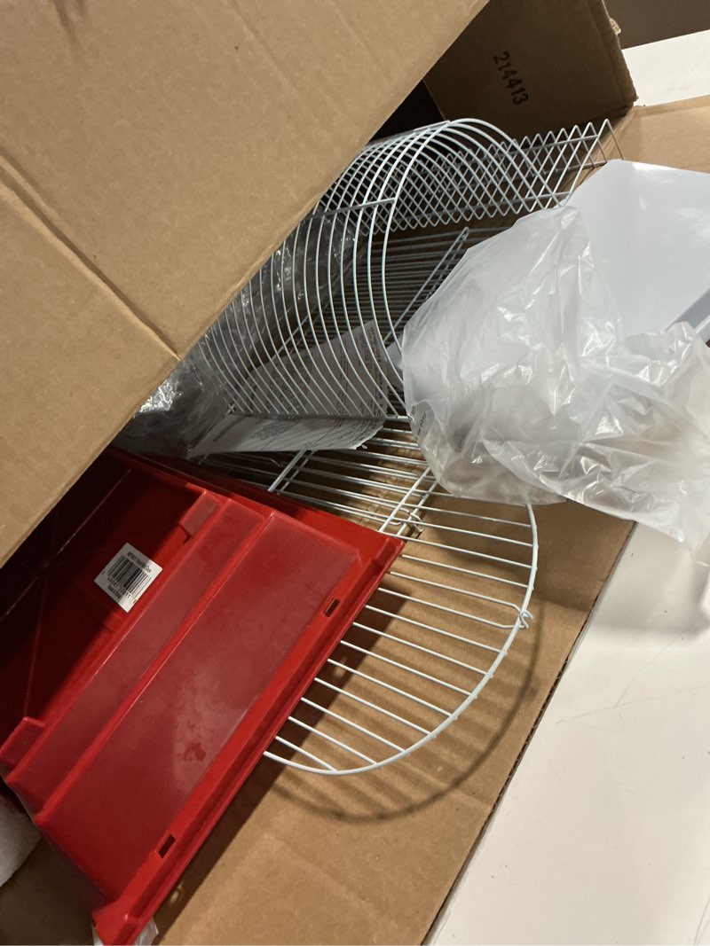 Condition photo showing As Is for prevue pet products sp50011 bird cage, small, red