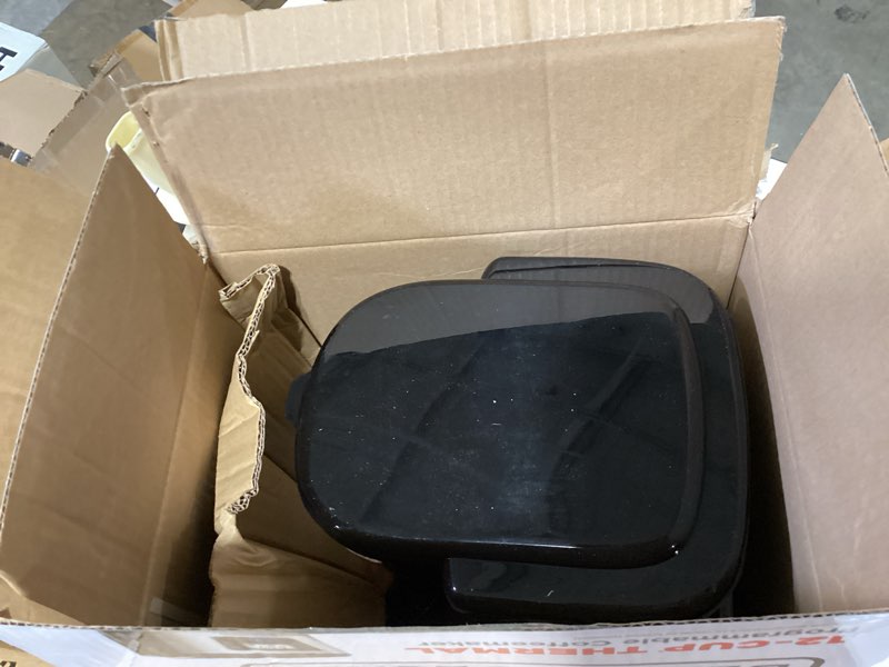 Condition photo showing As Is for black+decker 12-cup thermal coffeemaker, black/silver, cm2035b