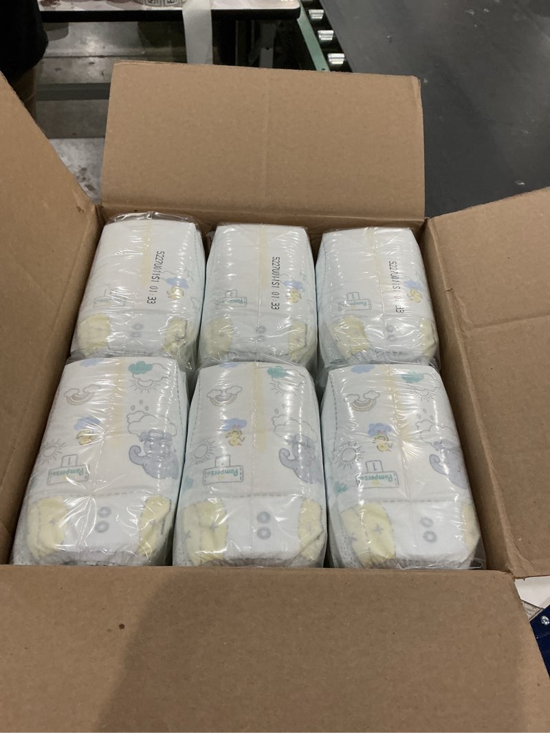 Condition photo showing New/Like New for pampers swaddlers diapers, size 1 (8-14 lbs), 198 count, absorbent, keeps baby dry and comfortable, skin safe disposable baby diaper (packaging may vary) size 1 198