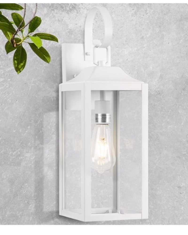 ALLGOT Outdoor Wall Light, 18.25 Inch Height Exterior Light Fixtures, Porch Lights, Anti-Rust Outdoor Wall Lantern Sconce, E26 Socket Patio Mount Light with Water Rippled Glass (Oil Rubbed Bronze) Medium-18.25 Inch Height Oil Rubbed Bronze-Water Rippled Glass