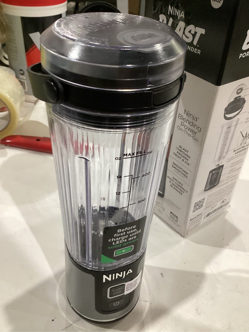 Condition photo showing Good Condition for ninja bc151bk blast portable blender, cordless, 18oz. vessel, personal blender-for shakes & smoothies, bpa free, leakproof-lid & sip spout, usb-c rechargeable, dishwasher safe parts, black