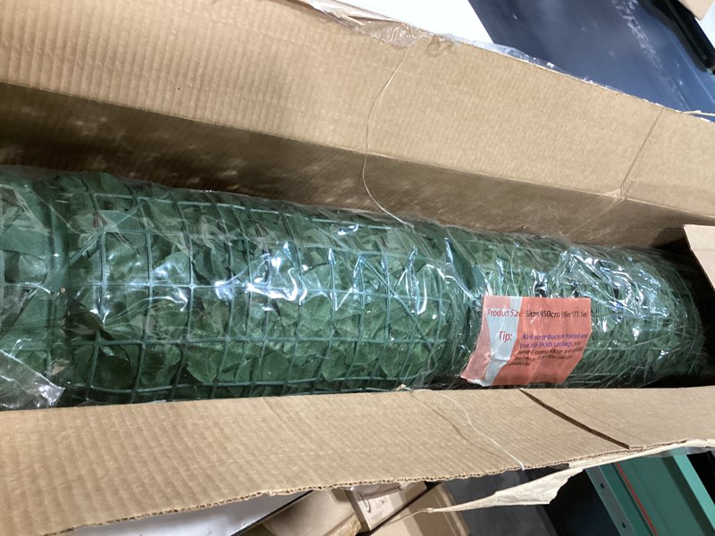 Condition photo showing Good Condition for expandable fence privacy screen for balcony patio outdoor,decorative faux ivy fencing panel,artificial hedges (single sided leaves) 2 dark green