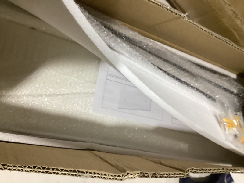 Condition photo showing Good Condition for WOPITUES Floating Shelves 24 inch with Gold Metal Guardrail, Shelves for Wall Decor Set of 3, Wall Shelves for Bedroom, Bathroom, Kitchen, Living Room, Plants, Picture Frames, Art- Black and White Black and White 23.6 inch