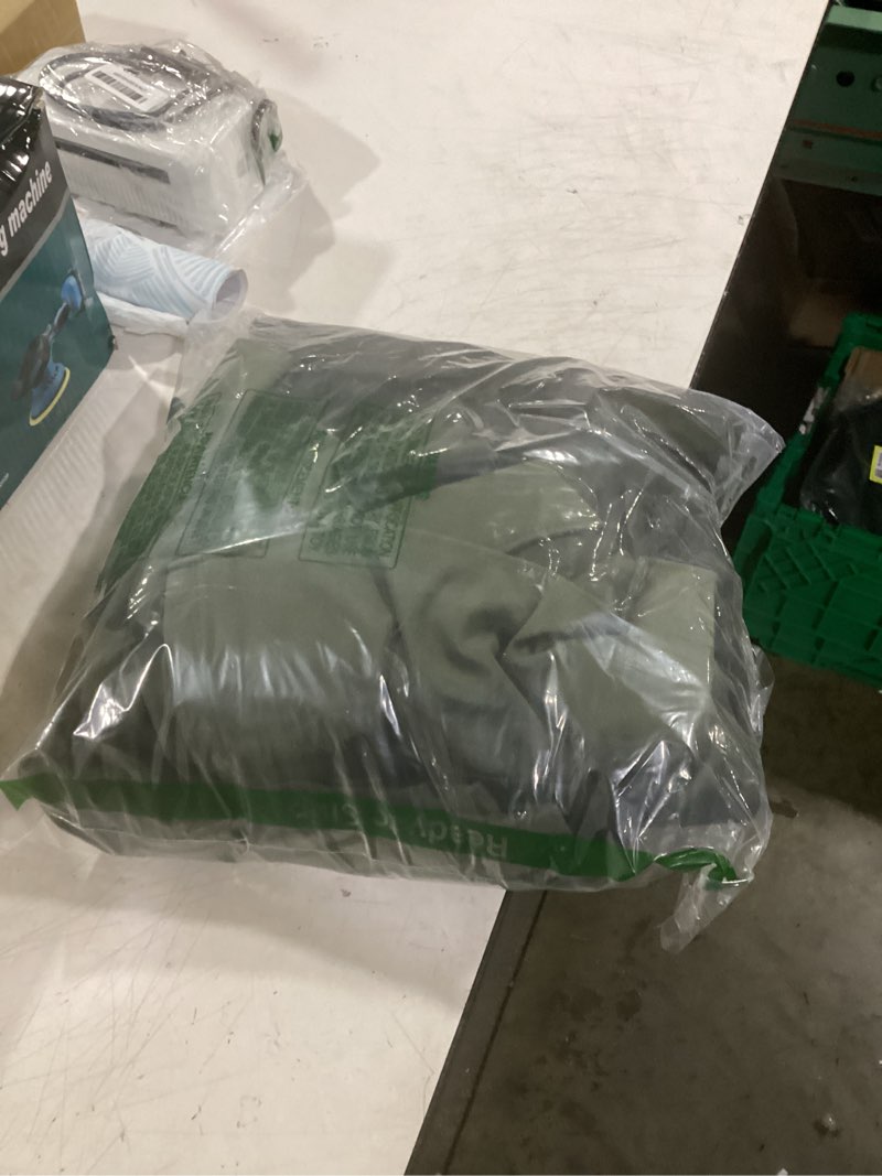 Condition photo showing Good Condition for bgment olive green velvet curtains 84 inch length, thermal insulated blackout curtains room darkening drapes with back tab and rod pocket for living room/french door, set of 2 panels, 52 x 84 inch 52"w x 84"l (pack of 2) olive green