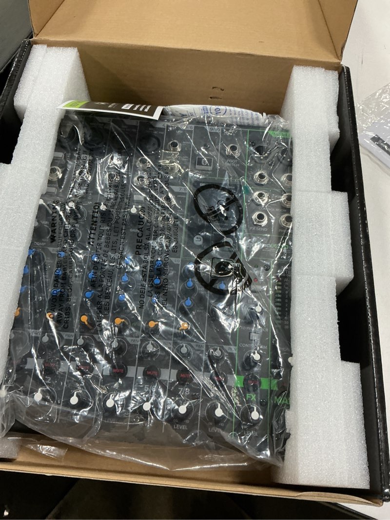 Condition photo showing As Is for Mackie ProFX10v3+ 10-Channel Professional Analog Mixer with USB, Onyx Mic Preamps, GigFX Effects Engine, and Bluetooth FX+ (Bluetooth) 10-Channel