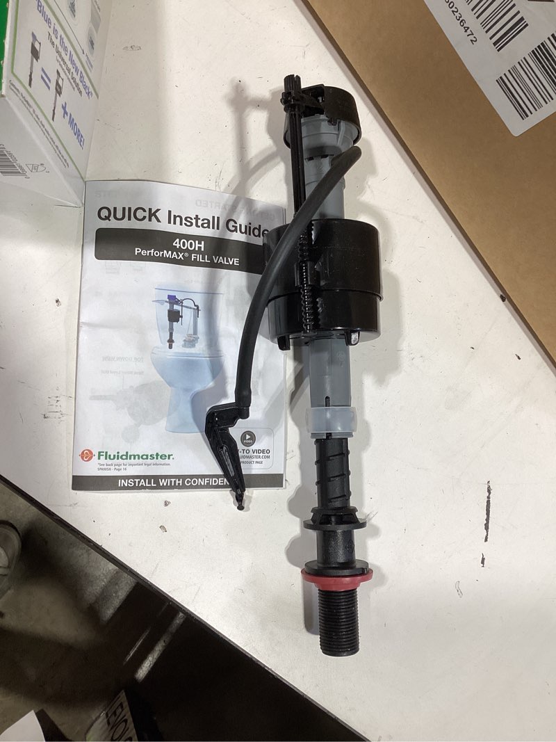 Condition photo showing As Is for fluidmaster performax toilet fill valve multicolored plastic for universal