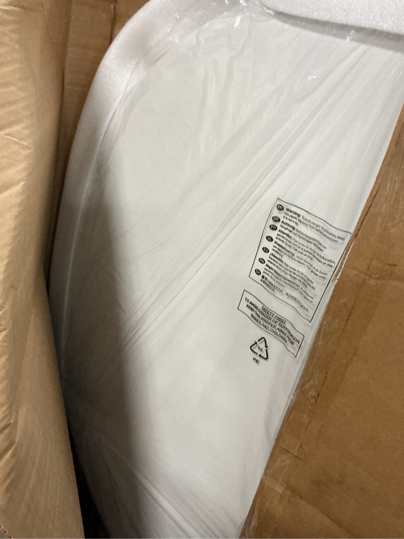 Condition photo showing New/Like New for flash furniture kathryn 31.5" round all-occasion folding bar height table for parties and commercial events, plastic bar height folding table, white
