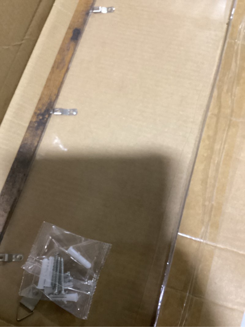 Condition photo showing Good Condition for irahmen 14x20 picture frame with 12x18 mat - plexiglass wooden poster frame for photo wall gallery mounting (dark brown, set of 2) dark brown 14x20