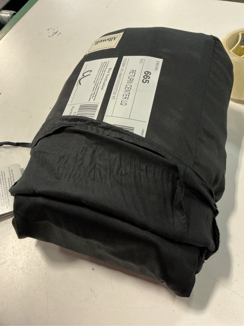 Condition photo showing Good Condition for allswell 4-piece soft & silky serenity 100% tencel™ bed sheets set, rich black, full