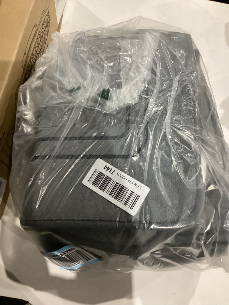 Condition photo showing Good Condition for YIHOUSE Memory Foam Bath Mat Set, Non Slip Bath Mats for Bathroom, Super Soft and Water Absorbent Bath Rug Set, Machine Washable U Shape Toilet Mats, Dark Grey 3pieces Dark Grey