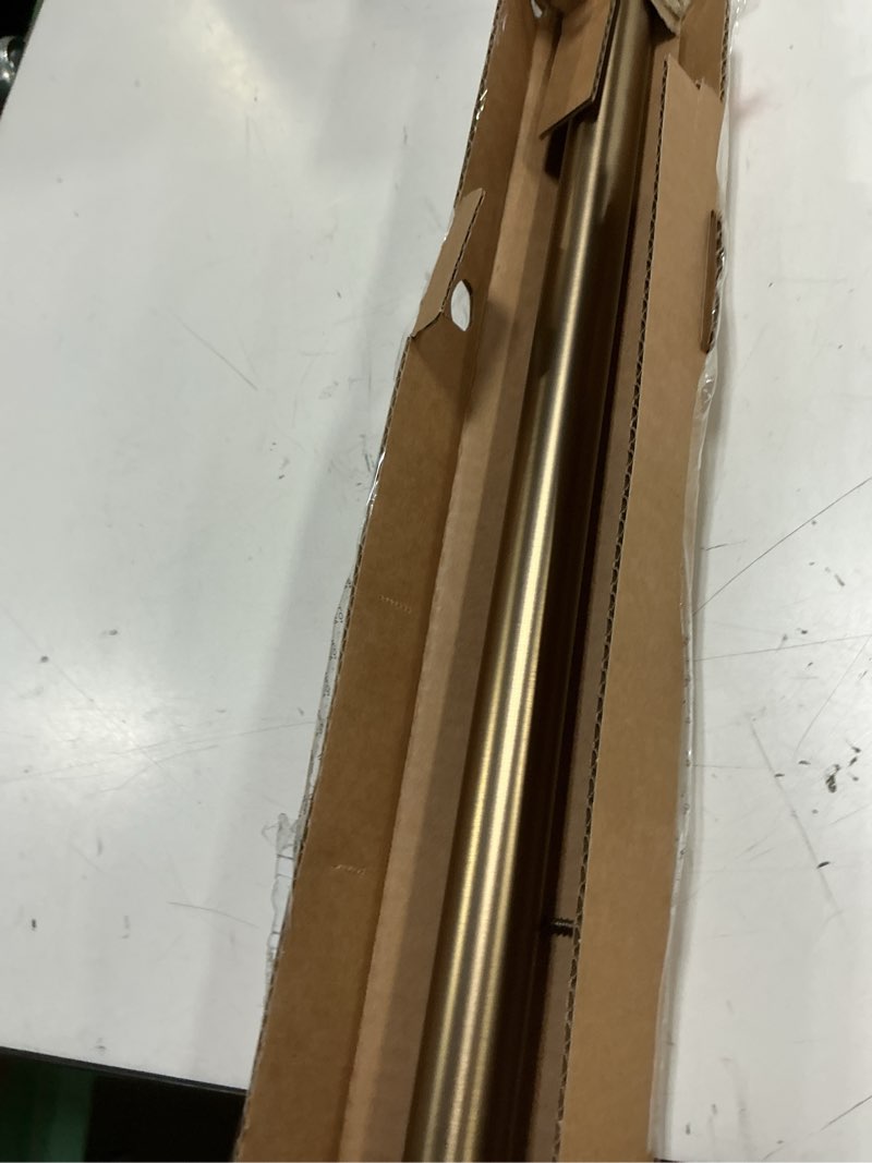 Condition photo showing New/Like New for ivilon drapery window curtain rod - end cap style design 1 inch pole. 28 to 48 inch color warm gold 28 to 48 in.