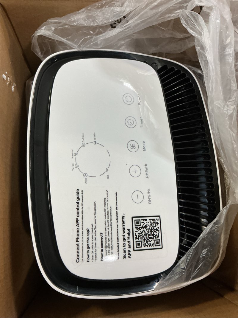 Condition photo showing Good Condition for WHOY 5000 Sq.Ft Dehumidifier for Basements 100 Pints, with 2.15 Gallons Water Tank with Darin House and App Control, Smart Compressor Quiet Operation Ideal for Living room, Bathrooms, Home