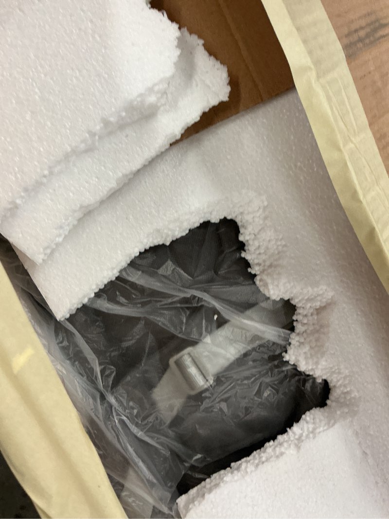 Condition photo showing New/Like New for 3-in-1 Baby Bouncer Adjustable Wooden Rocker Chair, Ergonomic Design Baby Lounger with Removable Cushion,Seat Belt and Booster, Recliner for Infants to Toddler (Grey)