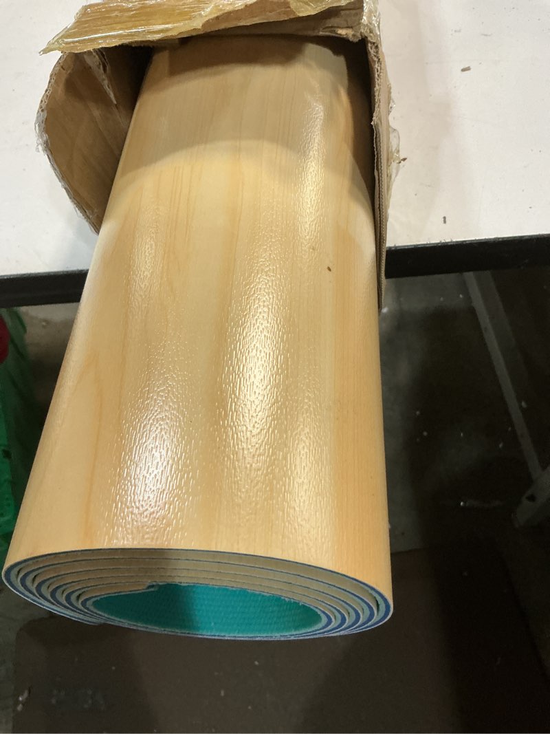 Condition photo showing Good Condition for 4ft x 6ft 5mm natural wood-colored dance mat for adults, durable non-slip pvc material, portable practice flooring for ballet, jazz, and pop dance, suitable for home, studio, or practice