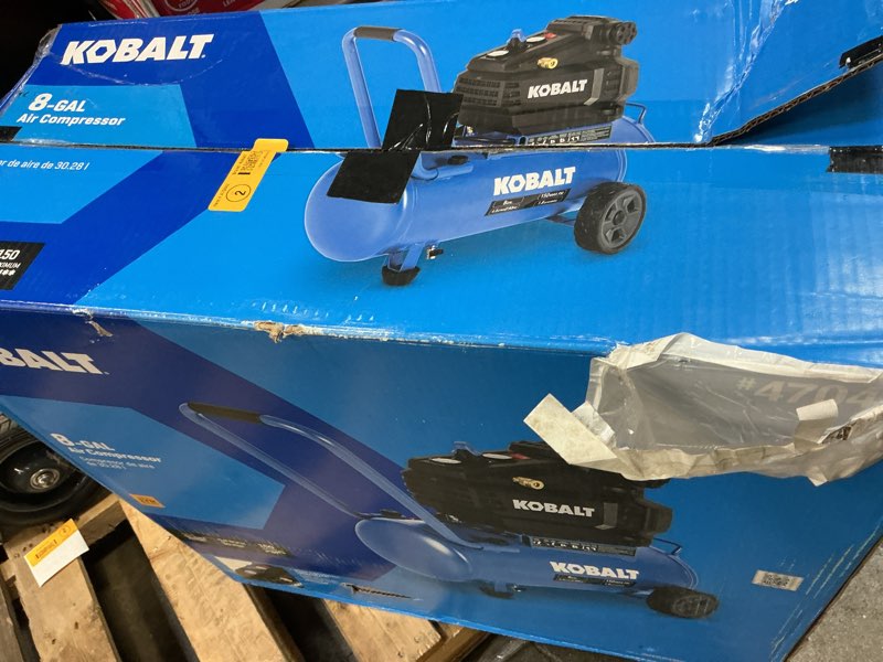 Condition photo showing Good Condition for kobalt 8-gallon portable electric 150 psi horizontal air compressor