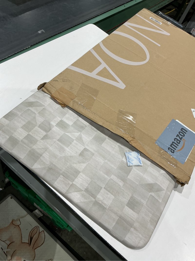 Condition photo showing Good Condition for house of noa nama standing mat – anti-fatigue kitchen mats for floor, cushioned & non-slip comfort mat for standing, thick foam anti-fatigue mat for kitchen & workspaces, georgia clay 22\" x 54\" clay 54\"l x 22\"w x 0.8\"th