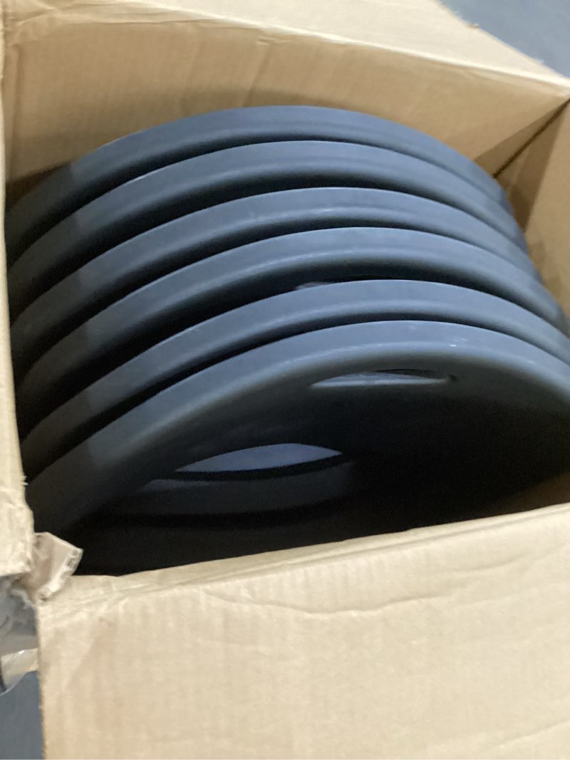 Condition photo showing New/Like New for Amazon Basics Sturdy Foldable Plastic Chair, Portable, 350-Pound Capacity, Black, 6-Pack