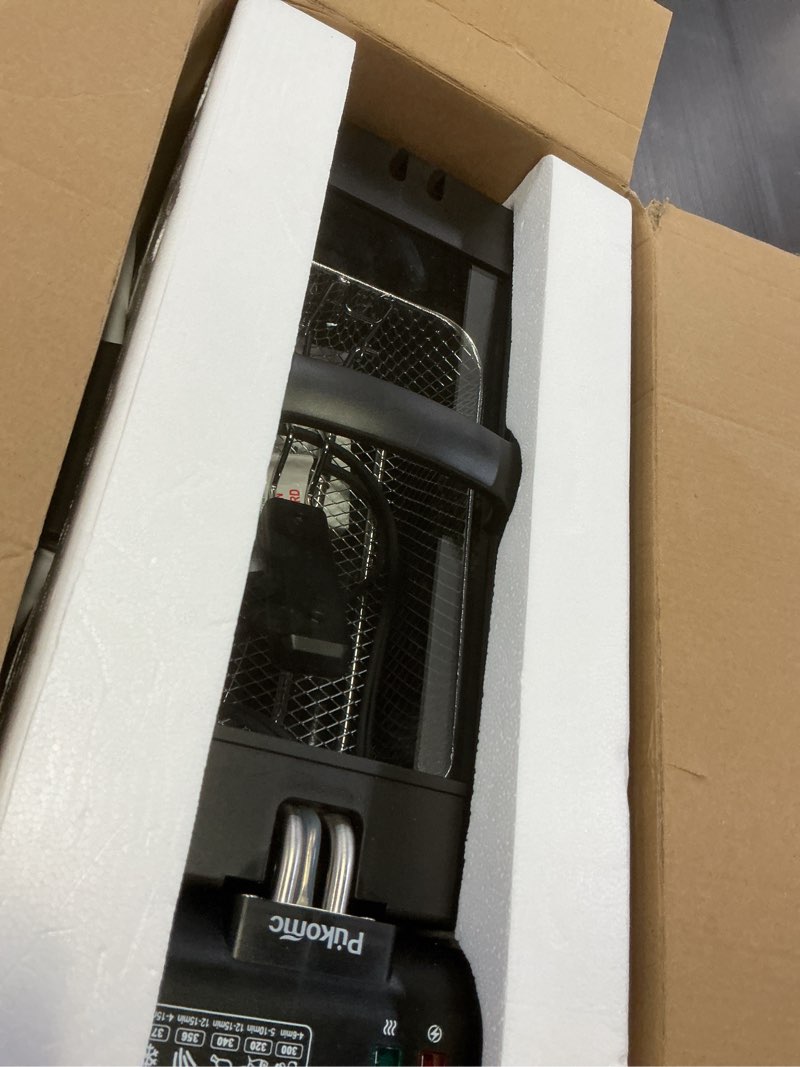 Condition photo showing Good Condition for pukomc deep fryer 3 liter capacity,1500w oil fryer with adjustable temperature,viewing window,detachable frying basket,made of stainless steel material and easy to clean 3 liters