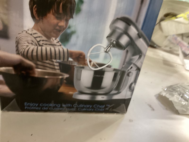 Condition photo showing Good Condition for CULINARY CHEF 4.5L Retro Stand Mixer (Silver), 4.75 quart