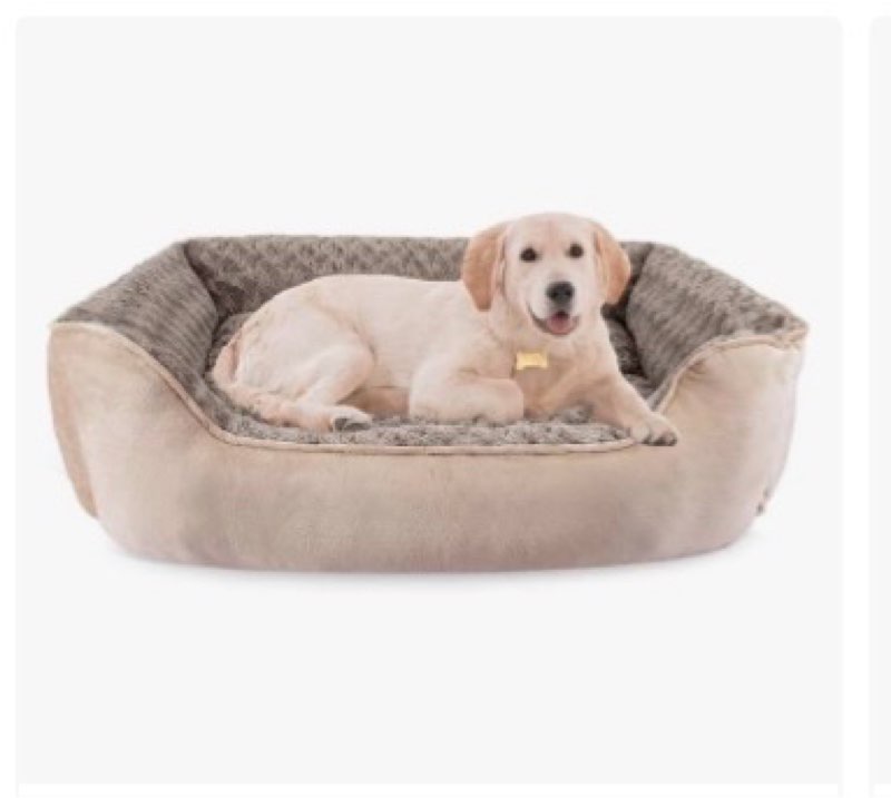 joejoy rectangle dog bed for large medium small dogs - washable orthopedic sofa bed, soft breathable