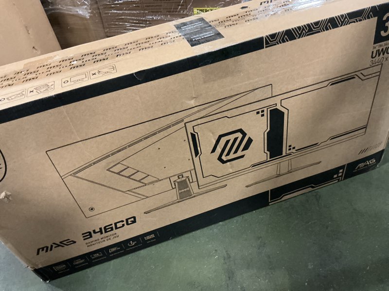 Condition photo showing Good Condition for MSI MAG 346CQ 34-inch 3440 x 1440 (UWQHD) Gaming Monitor, 180Hz, Adaptive-Sync, HDMI, DisplayPort, VESA Mountable, Tilt, Height Adjustable, Speaker, 1ms, Black