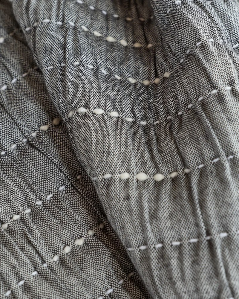 organic cotton channel stitch sham set twin