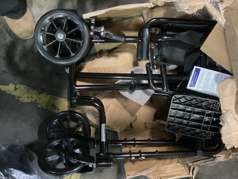 Condition photo showing As Is for Transport/WheelchairTransport Chairs Product Description: Transport Chair17" Black,1/cs