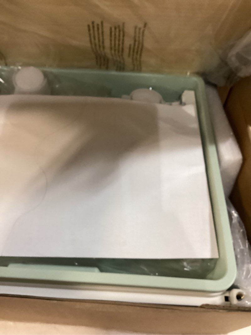 Condition photo showing Good Condition for Craft cart,Rolling Cart with Drawers,Storage Cart with 5 Drawers and Wooden Tabletop for Under Desk Organizers and Storage,Green