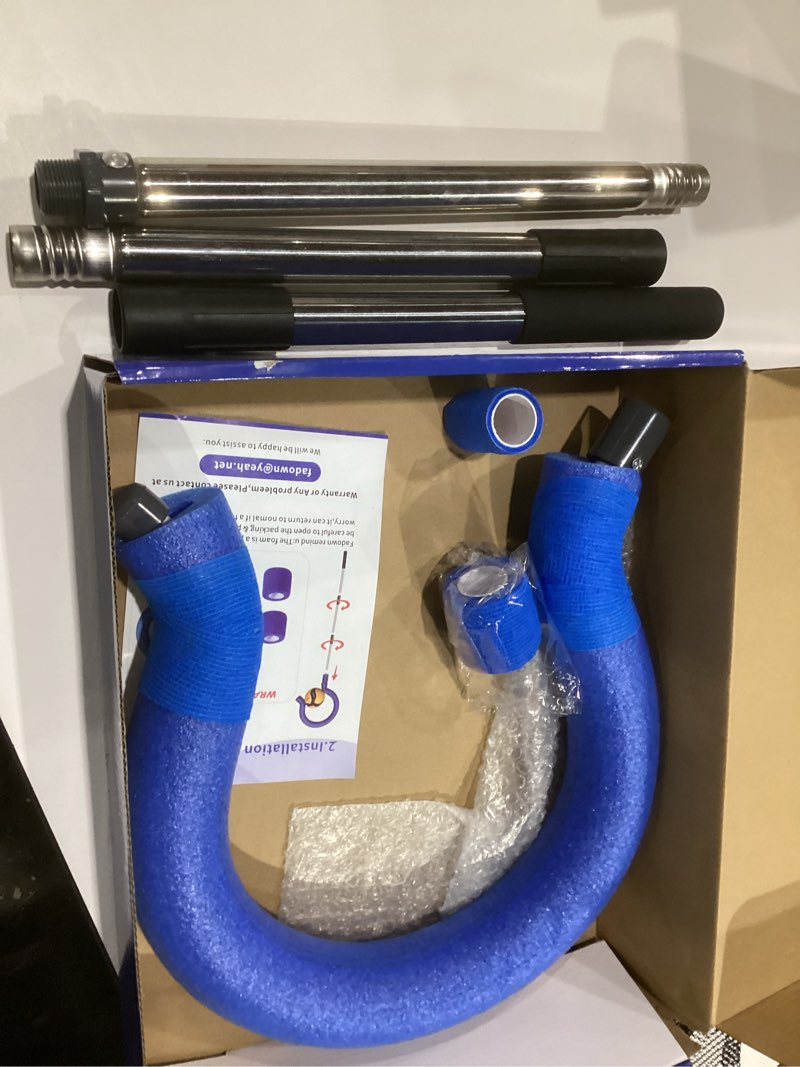 Condition photo showing As Is for adjustable volleyball spike trainer with question mark hook, portable lightweight hitting trainer for serving, spiking & jump training, real-ball feel, volleyball gift for beginners & pros (no ball)