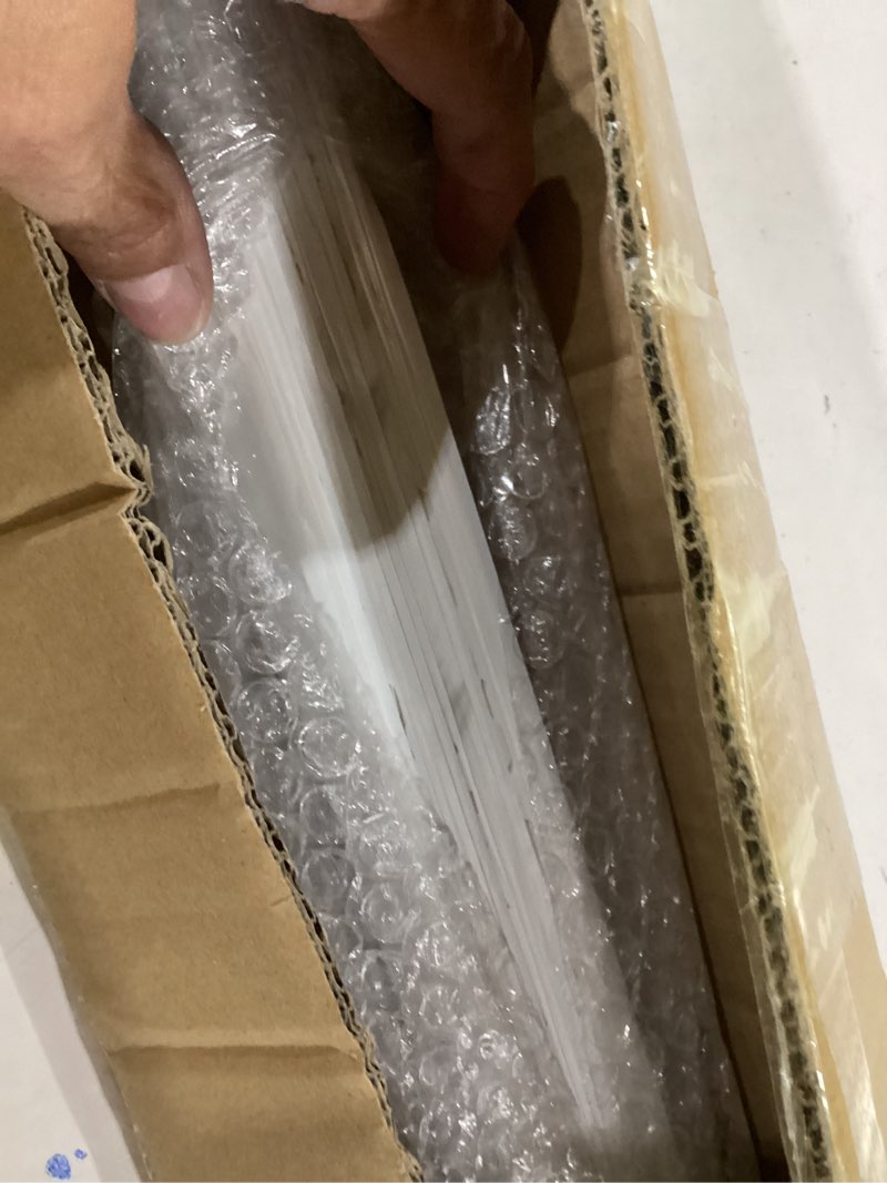 Condition photo showing As Is for ripeng 10 pack 48 inch trim kit in carrara marble, marble tile edge l shaped trim wall corner protector guards ease to install for 5mm fence wall tiles fence boards door countertop furniture cabinet 10 48 inch