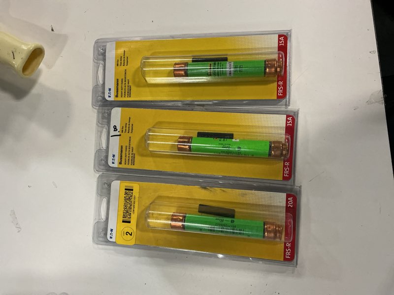 Condition photo showing New/Like New for  3 pack Cooper Bussmann 20 Amp Time delay Cartridge Fuse