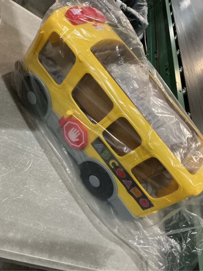 Condition photo showing New/Like New for fisher-price little people toddler toy big yellow school bus & community heroes set, musical pull-along vehicle & figures for kids ages 1+ years