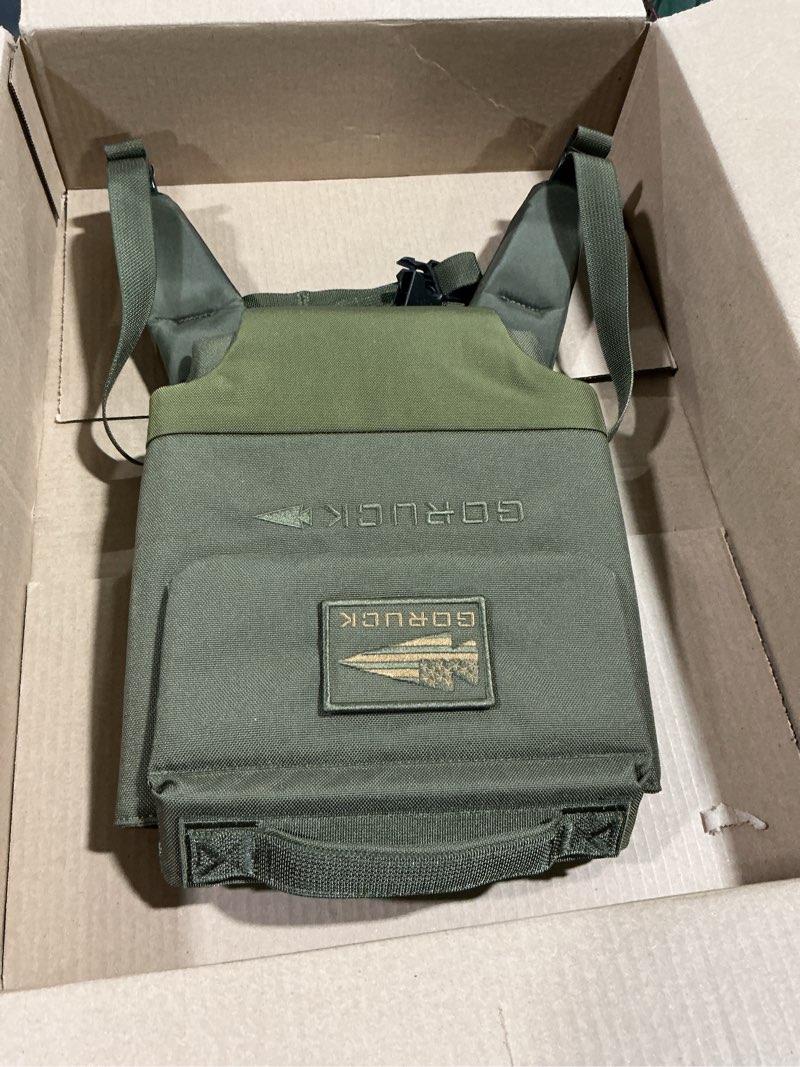 Condition photo showing Good Condition for GORUCK Ruck Plate Carrier 3.0 - Streamlined Weighted Rucking Backpack w/Ergonomic Back Support & Extra Padded Straps - Compatible Ruck Plates, Ranger Green