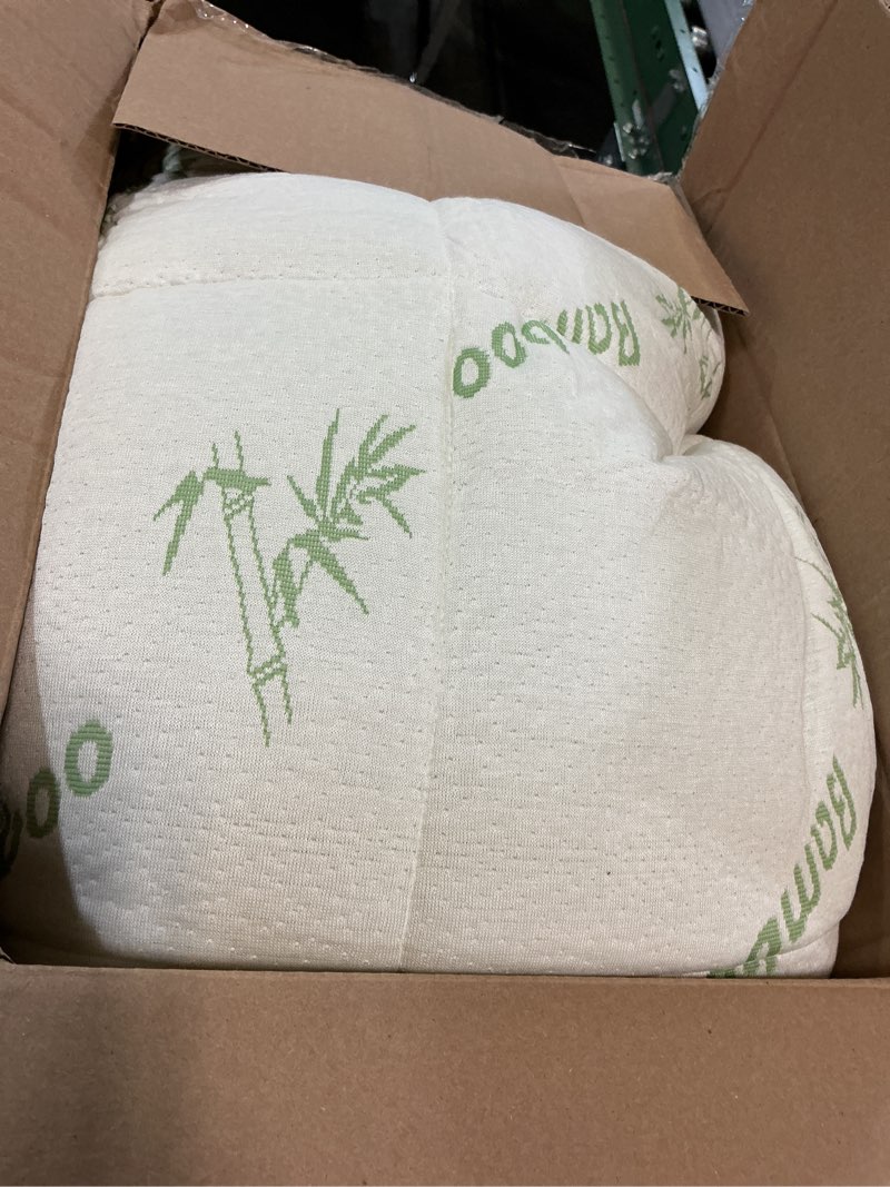 Condition photo showing Good Condition for ultra soft queen size mattress topper - viscose made from bamboo pillow top mattress pad for back pain relief - naturally cooling for hot sleepers, green green queen