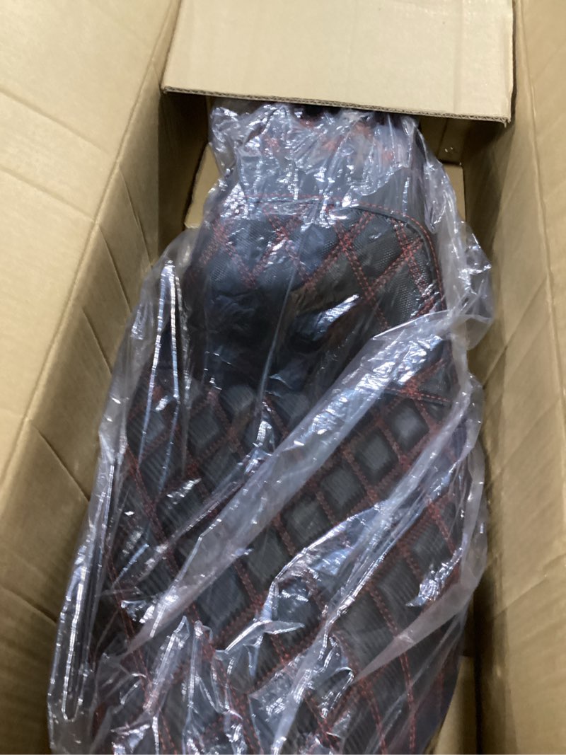 Condition photo showing Good Condition for xfmt motorcycle low profile two-piece 2-up driver passenger seat for harley touring road king street glide road glide electra glide cvo 2009-2023,red stitching red (seat)