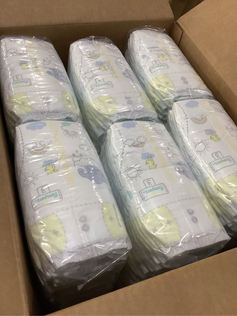 Condition photo showing New/Like New for Pampers Swaddlers Diapers, Size 3 (13-26 lbs), 168 Count, Absorbent, Keeps Baby Dry and Comfortable, Skin Safe Disposable Baby Diaper Size 3 168