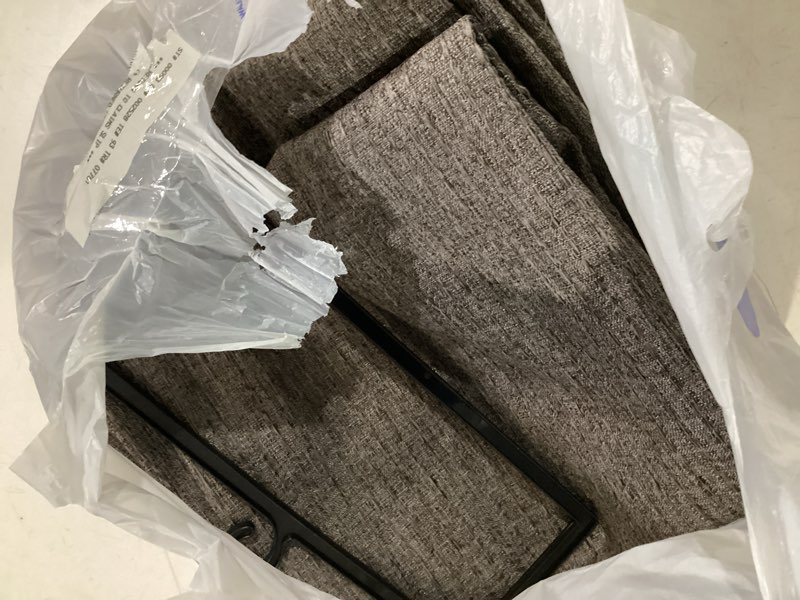 Condition photo showing Good Condition for sun zero vance 2-piece magnetic closure 100% blackout back tab curtain panel pair, 37"x84", steel