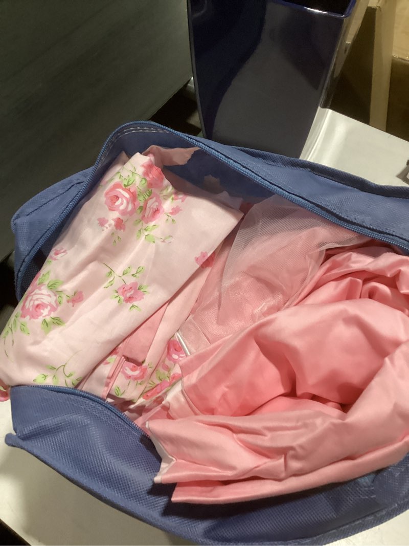 Condition photo showing New/Like New for lelva romantic roses print duvet cover set with bed skirt pink lace ruffle floral shabby chic bedding sets queen 4 piece pink queen