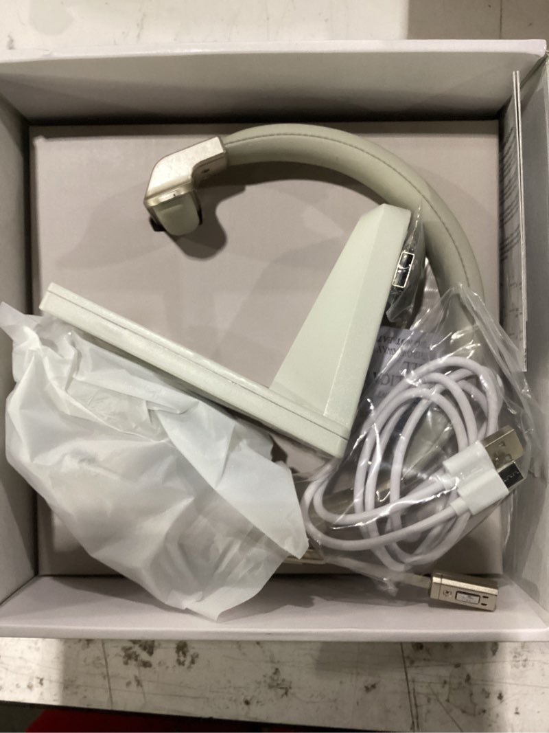 Condition photo showing New/Like New for bluetooth headset, wireless headphones with microphone noise canceling & usb dongle, v5.0 trucker bluetooth headset with mic mute & charge dock for pc/laptop/phone/meeting/callcenter/office gold wireless single ear