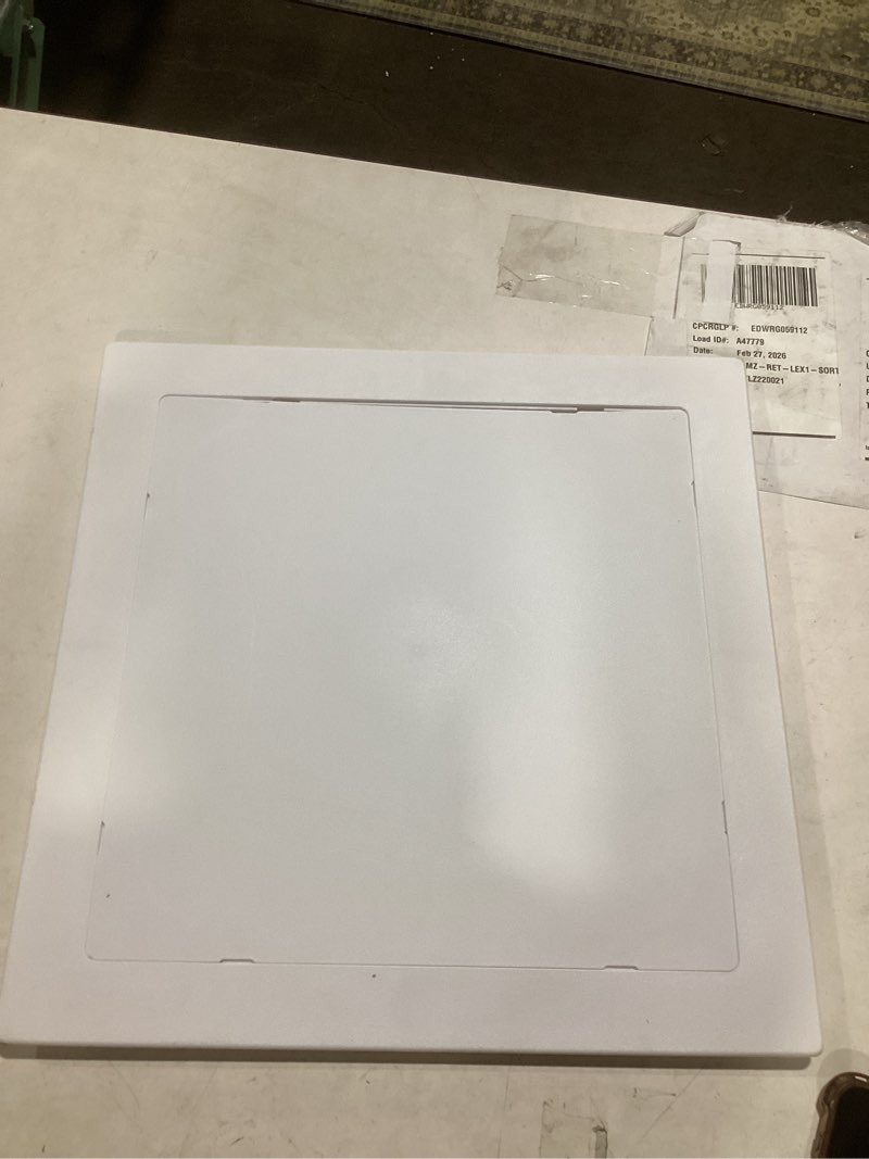 Condition photo showing New/Like New for Access Panel for Drywall - 10x10 inch - Wall Hole Cover - Access Door - Plumbing Access Panel for Drywall - Heavy Durable Plastic White