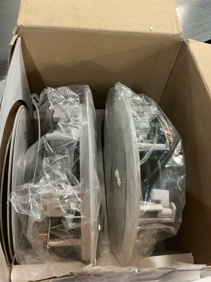 Condition photo showing As Is for Polk Audio RC80i 2-Way Premium In Ceiling Speakers 8" Round (Set of 2) Perfect for Damp and Humid Indoor/Outdoor Placement - Bluetooth Ceiling Speakers 1 Pair RC80i (8" Round)