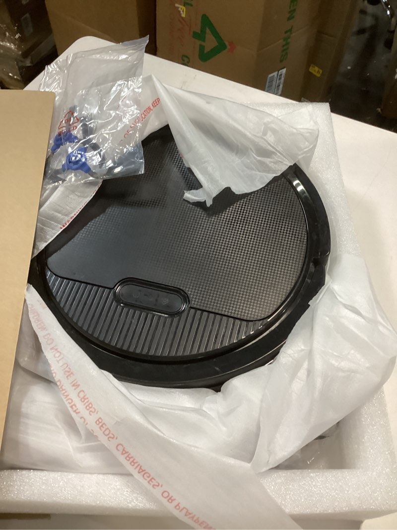 Condition photo showing As Is for V3 Robot Vacuum and Mop Combo,Self-Charging,5000pa Strong Suction,WiFi/Alexa/App Control,3 in 1 Ultra-Slim Robotic Vacuum Cleaners for Hard Floors,Pet Hair and Low Pile Carpets Black