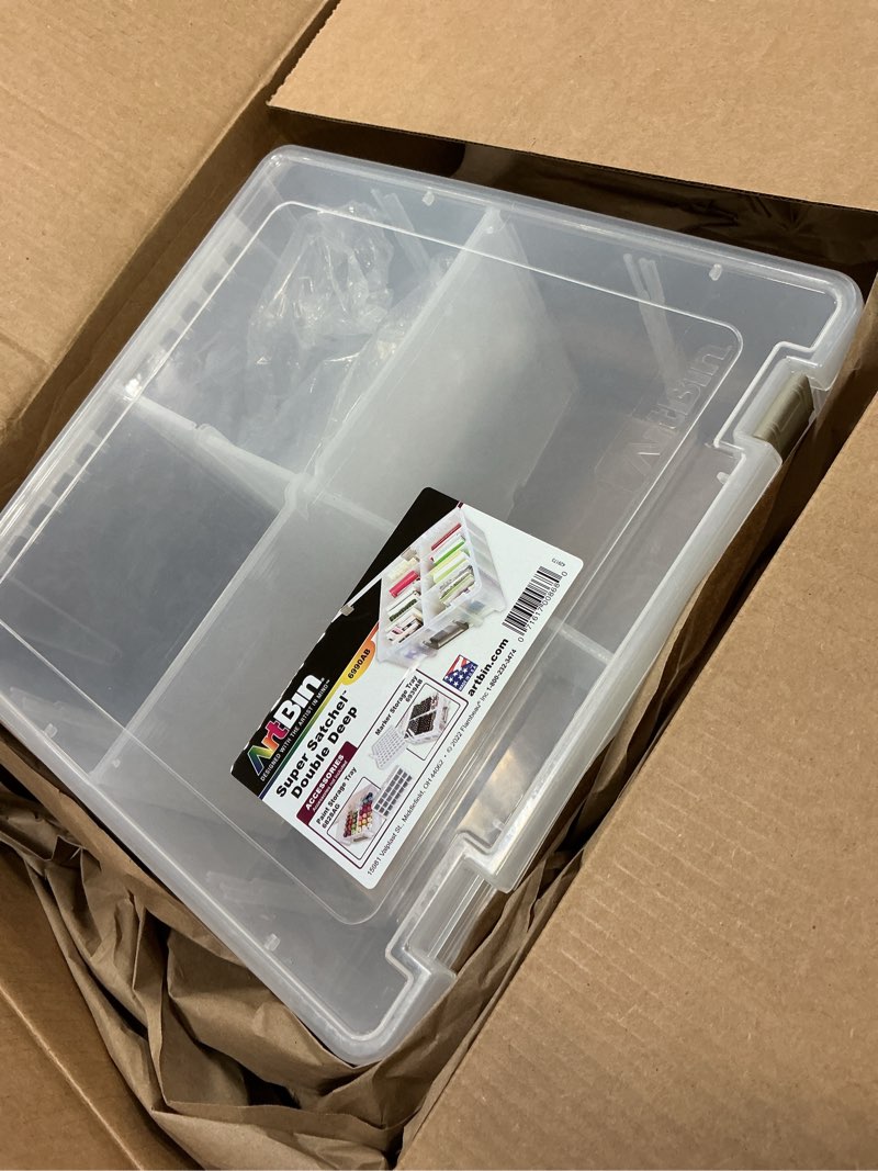 Condition photo showing Good Condition for ArtBin Super Satchel Double Deep Compartment Box - Art Storage with 8 Removable Compartments, Smart Closure for Craft Supplies