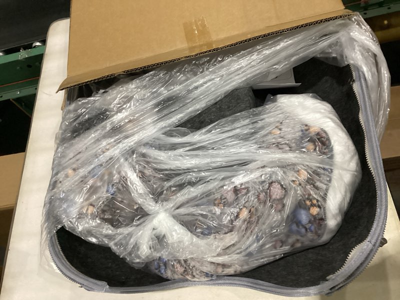 Condition photo showing As Is for ringtail peekaboo cat cave donut for multiple & large cats up to 30-45 lb, 3-in-1 self warming cat bed tunnel with 2 soft fluffy fleece pet blankets, scratch, detachable & washable (dark gray, large)